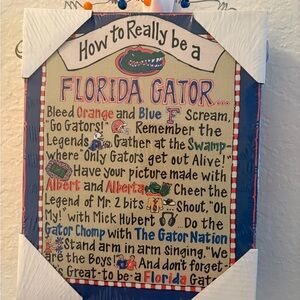 Florida Gators Decorative Sign. NWT.